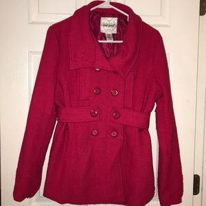 Pink pea coat